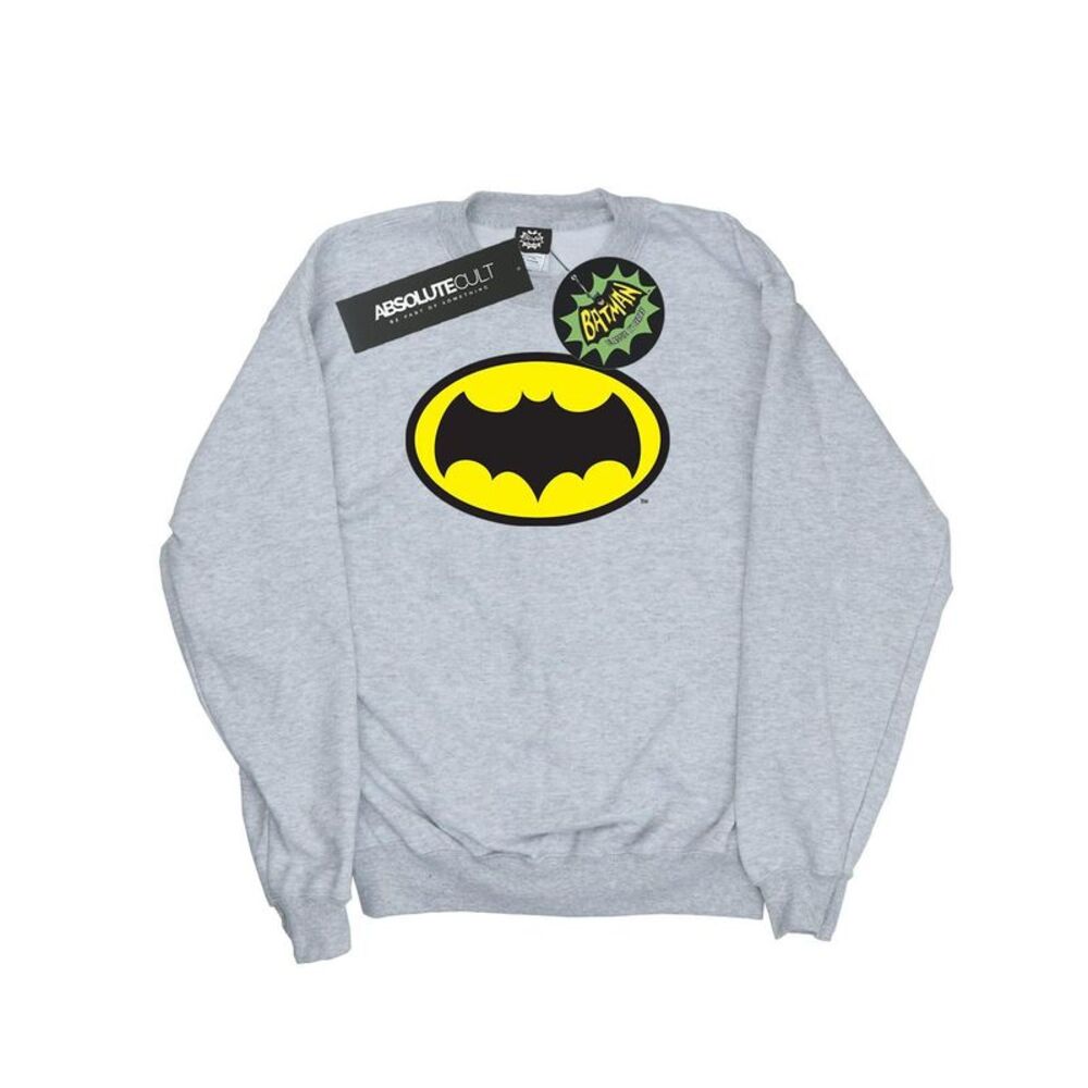DC Comics Mens Batman TV Series Logo Sweatshirt / Sports Grey